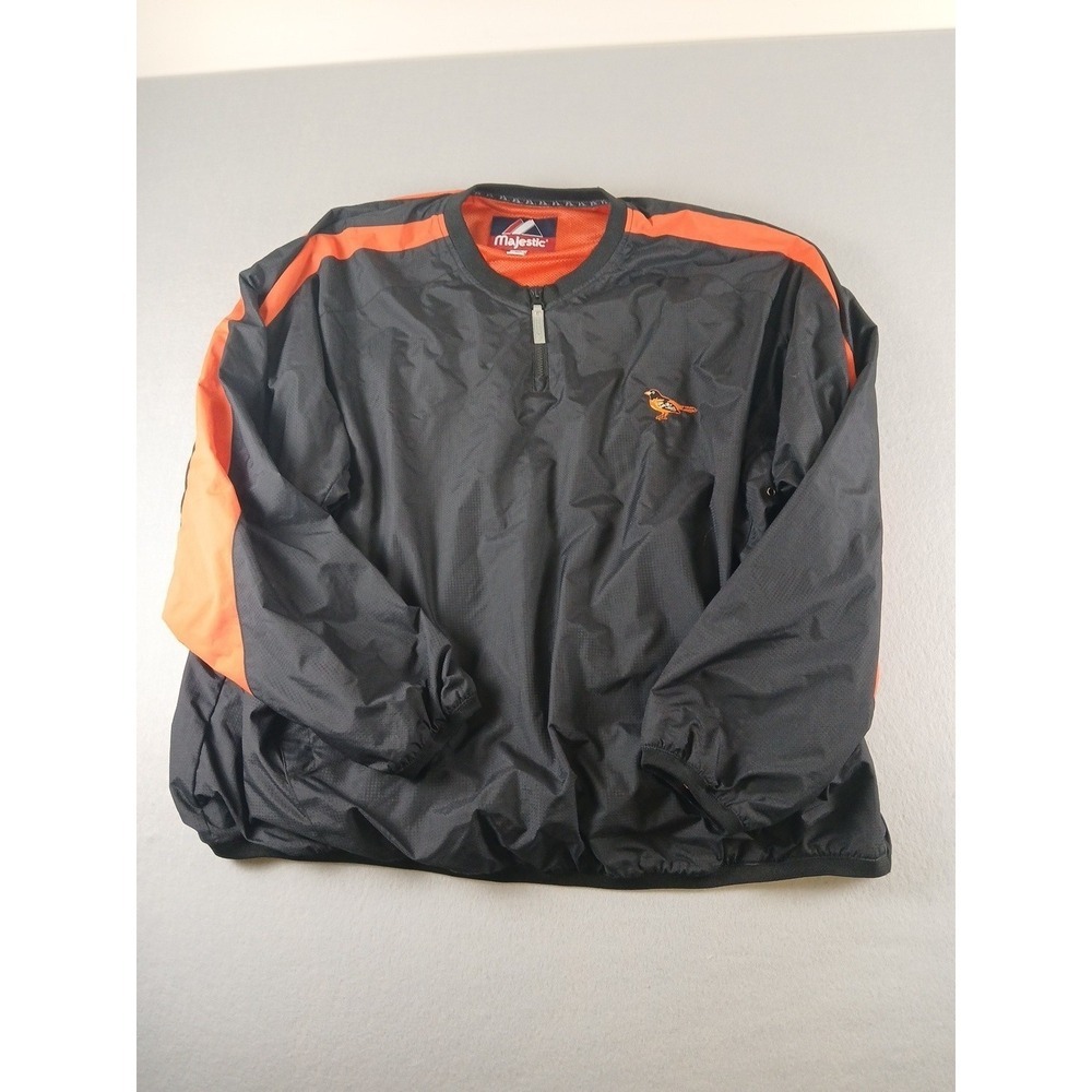 Vintage Baltimore Orioles Jacket Mens 2XLMajestic Y2K Batting Practice Cage